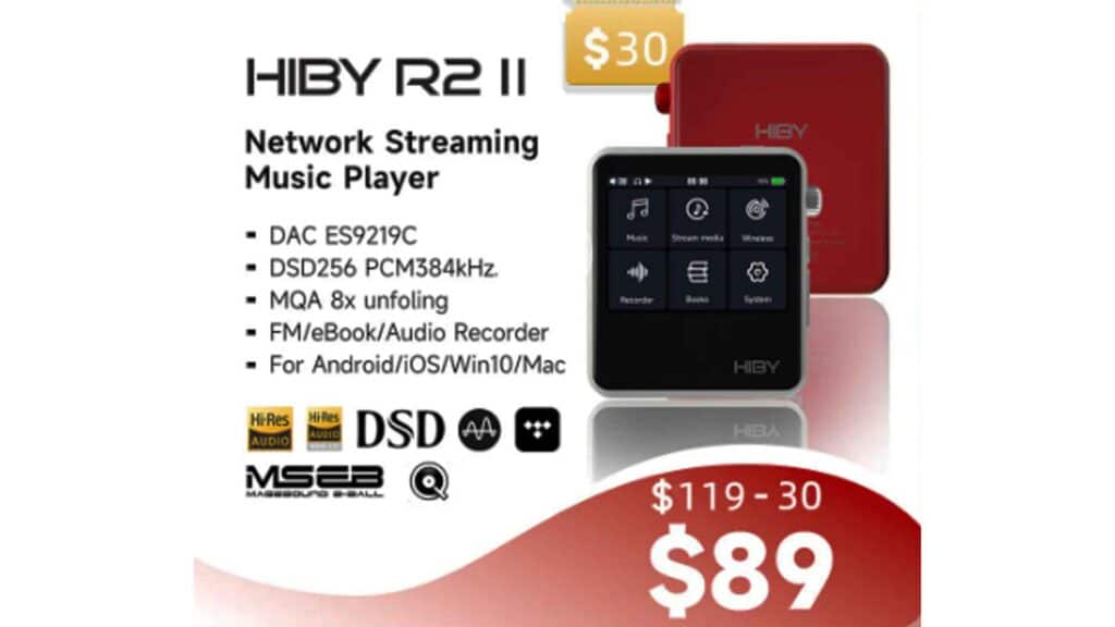 HiBy R2 II best mp3 portable DAP music player