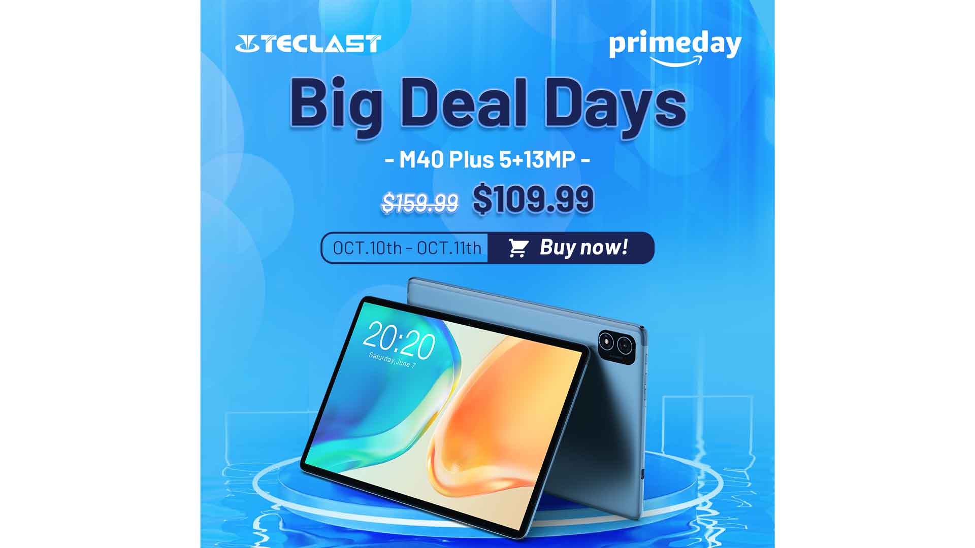 Teclast M40 Plus tablet amazon prime day deal sale price 