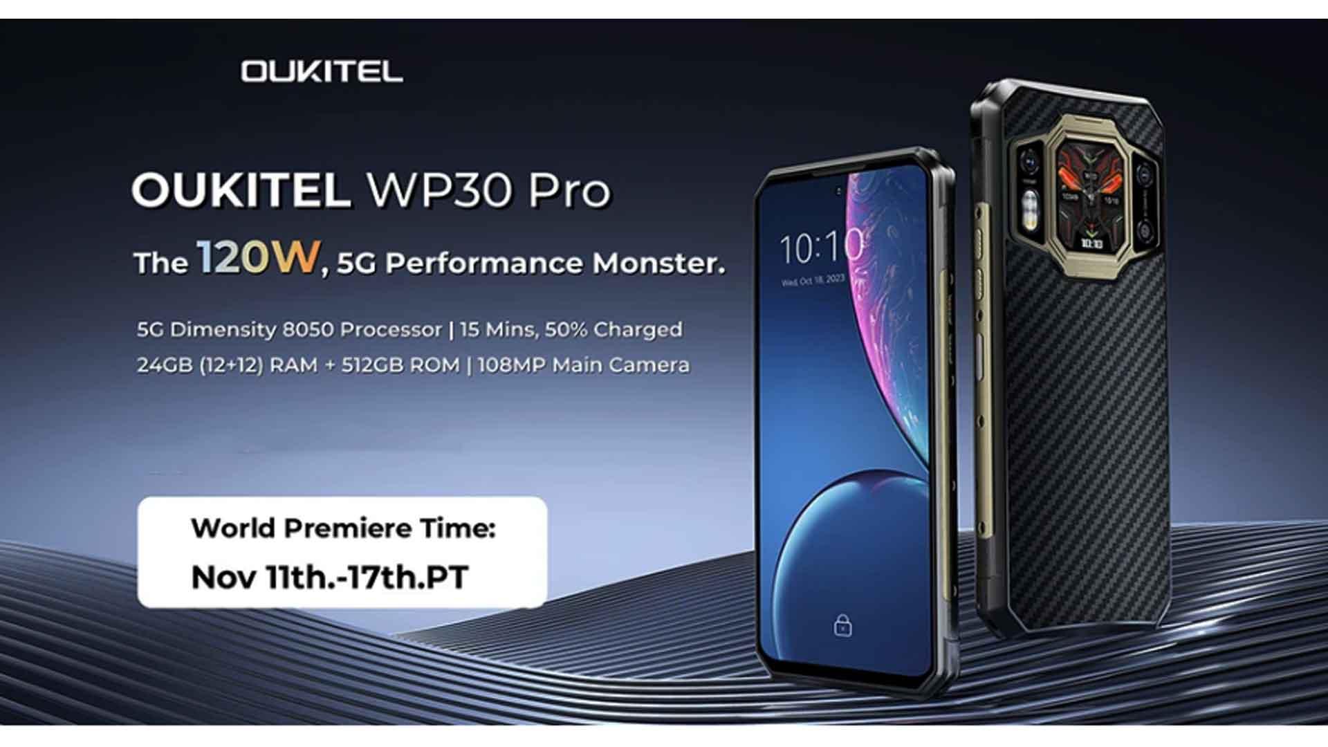 OUKITEL WP30 Pro Rugged Smartphone 5G - 24GB512GB, Dominican Republic