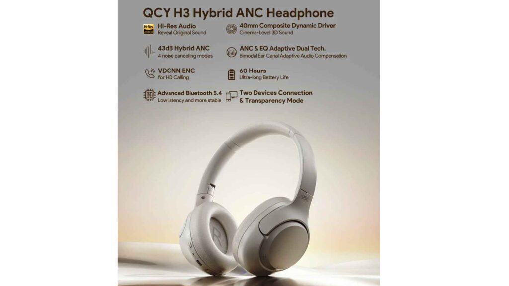 QCY H3 ANC headphones review, features, specs, price, deal