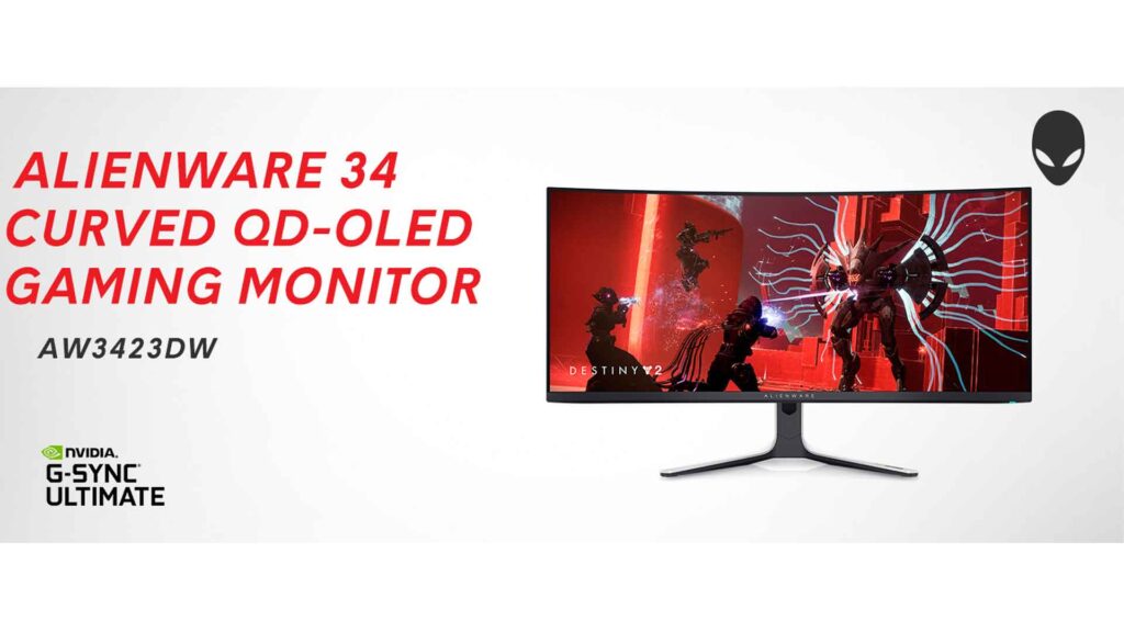 Alienware AW3423DW gaming monitor, curved gaming monitor